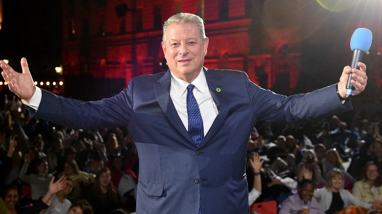 Al Gore smiling on stage