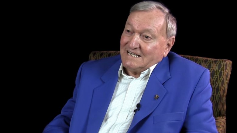 erich von daniken blue suit talking