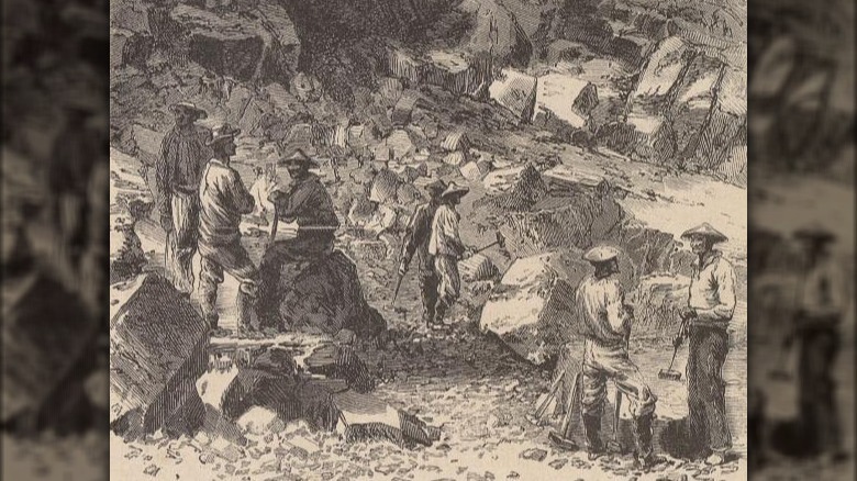  Illustration, "Central Pacific Railroad–Chinese Laborers at Work.", Harper's Weekly, 1867