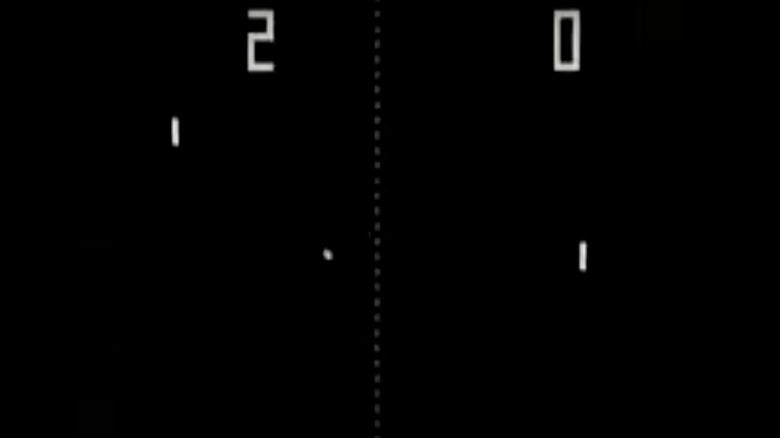 screenshot of original Pong gameplay