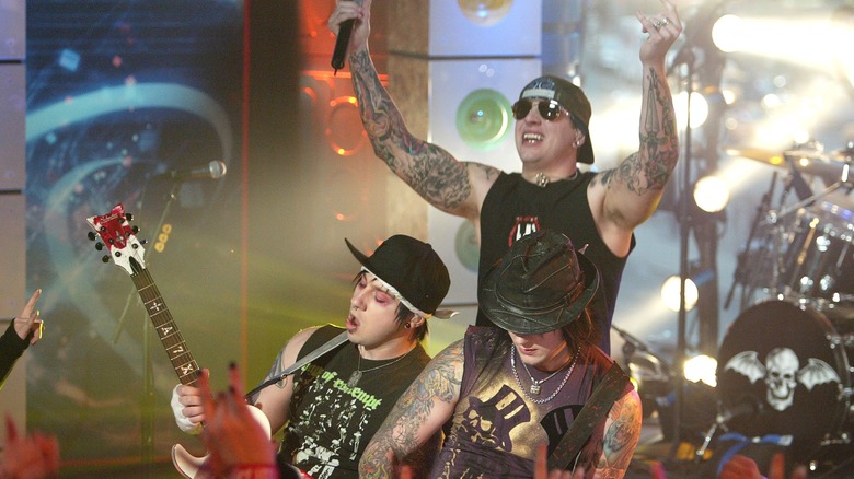 Avenged Sevenfold performing on TRL