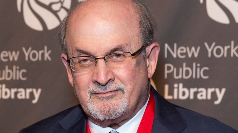 Salman Rushdie smiling