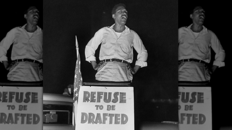 Rustin leads anti-war protests