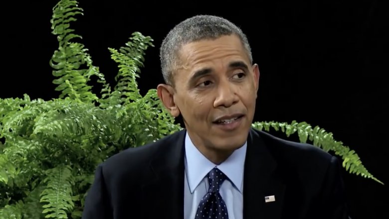 barack obama speaking in front of fern