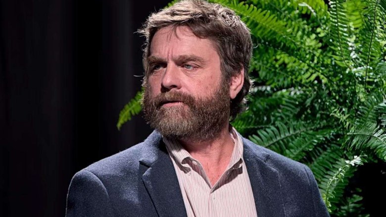 Zach Galifianakis looking serious