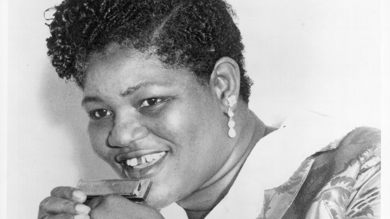 Big Mama Thornton with harmonica