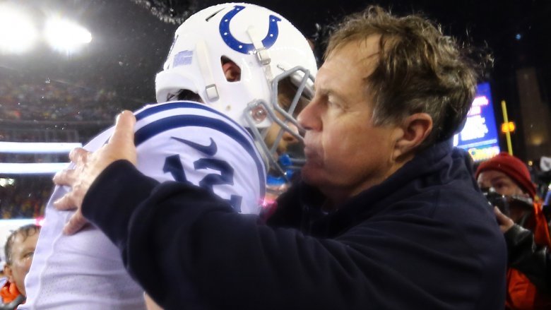 Colts quarterback Andrew Luck and Bill Belichick