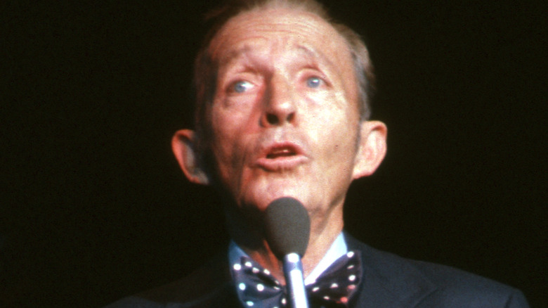 Bing Crosby singing on stage