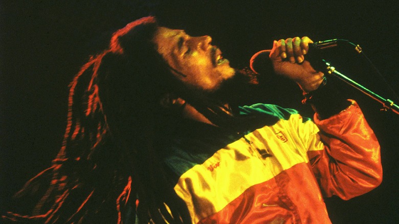 Bob Marley performing onstage