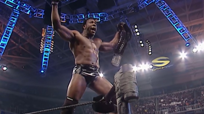 Booker T holding WCW World Championship