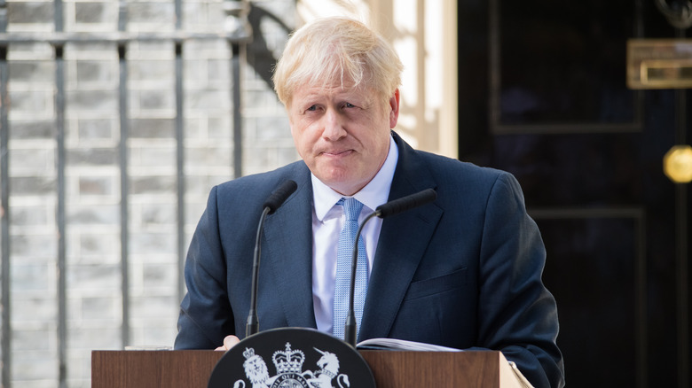 boris johnson at podium