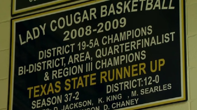 team basketball sign in gym