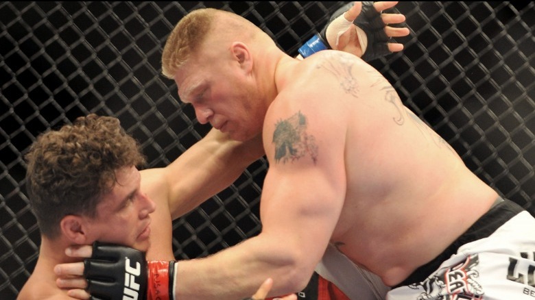 Lesnar fights Mir