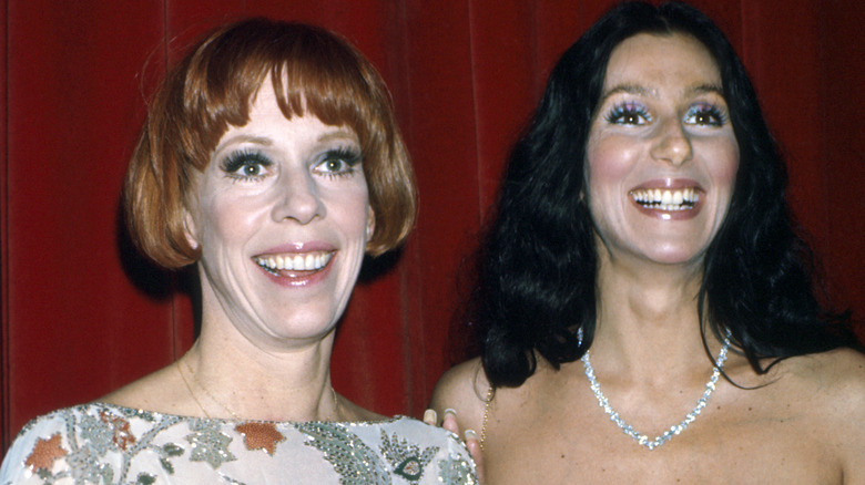 Carol Burnett and Cher smiling