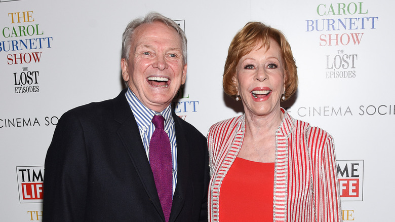 Bob Mackie and Carol Burnett smiling 