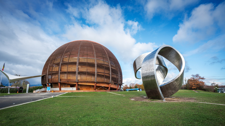 cern headquarters under blue sky