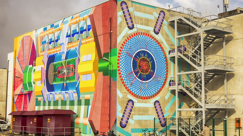 atlas lab building with murals on outside