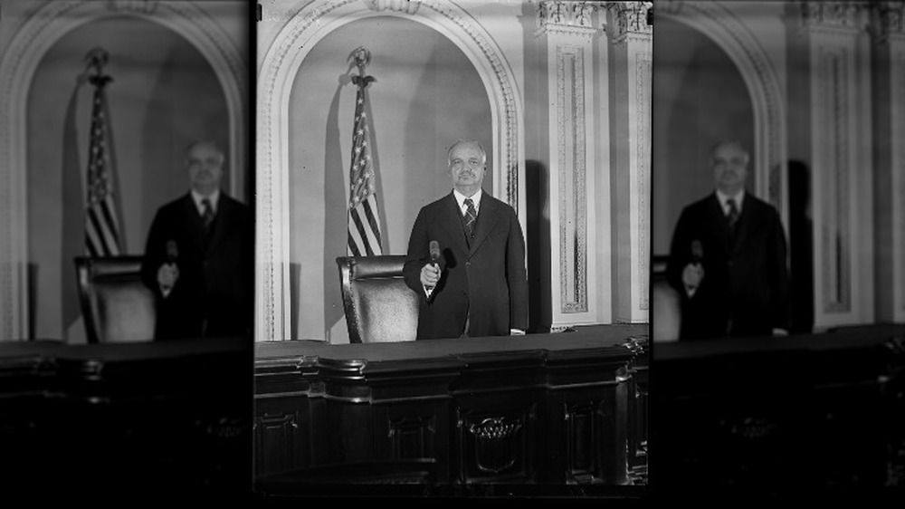 Charles Curtis in the senate chamber