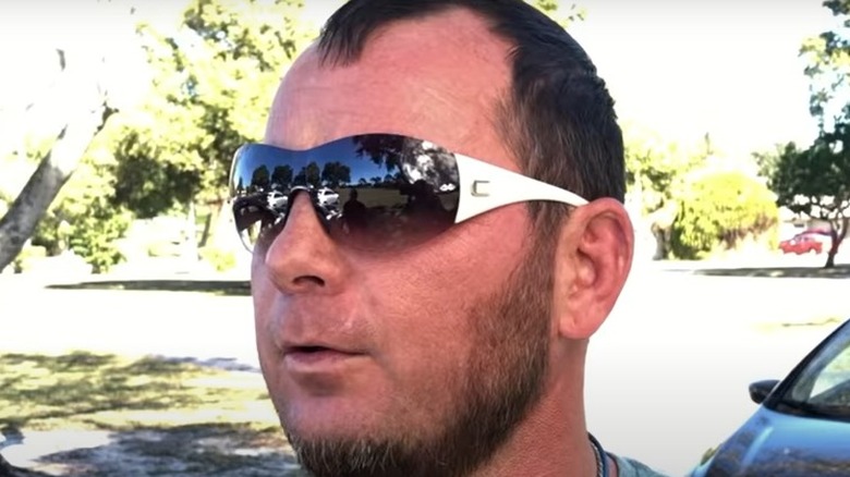 Jason Freeman, wearing sunglasses