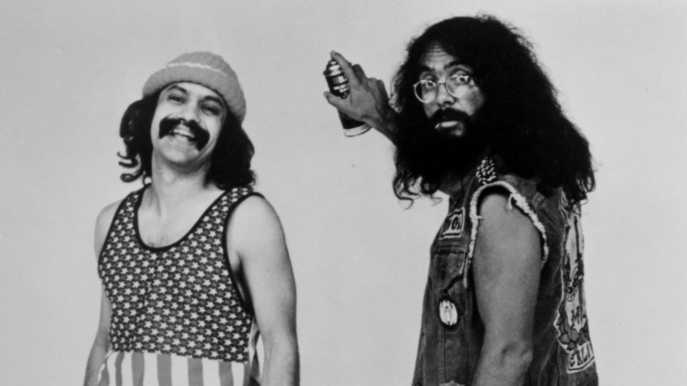 Promo shot for Cheech and Chong's album Los Cochinos