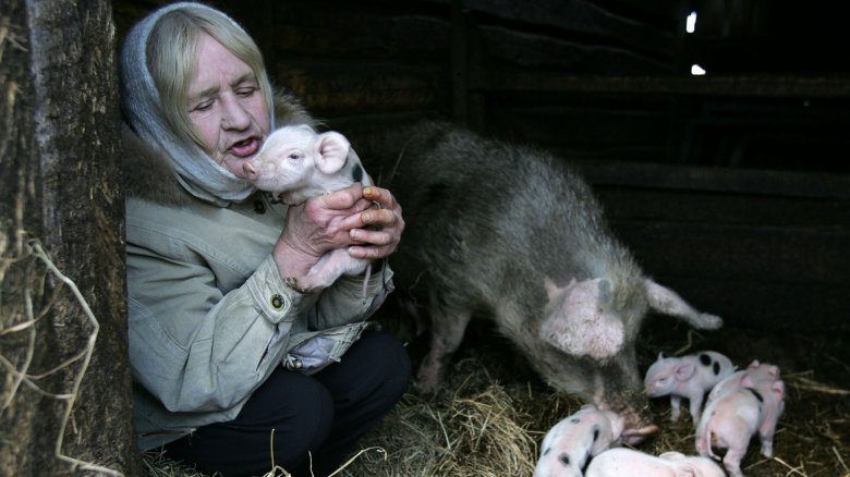 Woman living in the exclusion zone