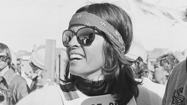 Claudine Longet in ski gear