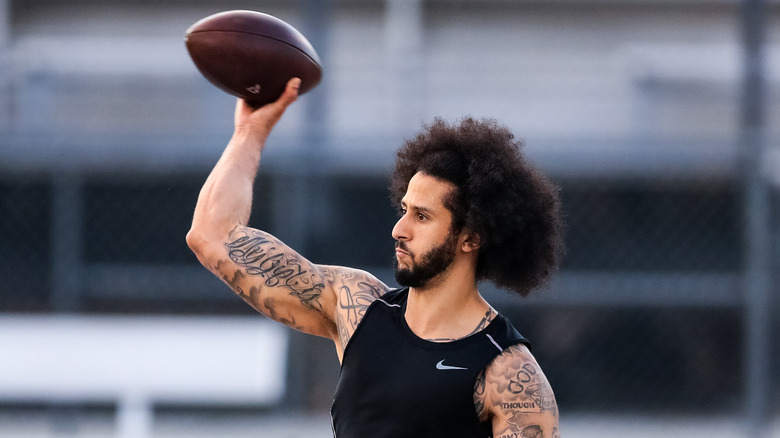 Colin Kaepernick during NFL workout 