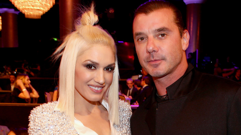 Gwen Stefani embracing Gavin Rossdale