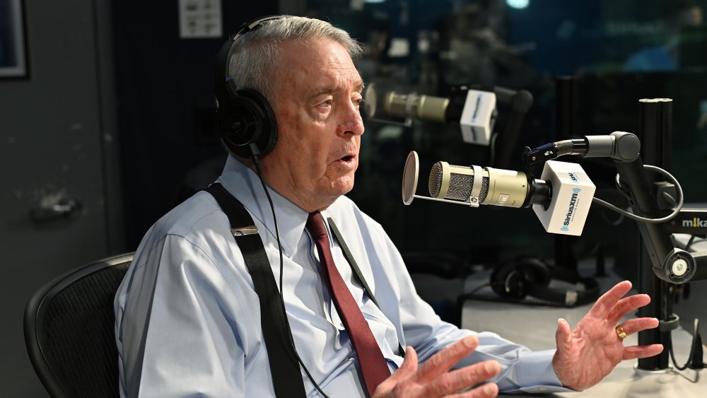 Dan Rather speaking radio mic