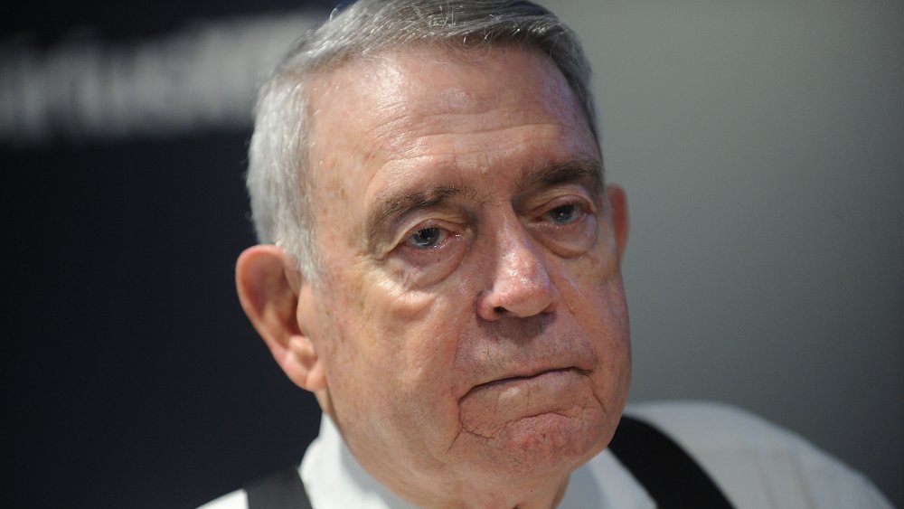 Dan Rather looking serious