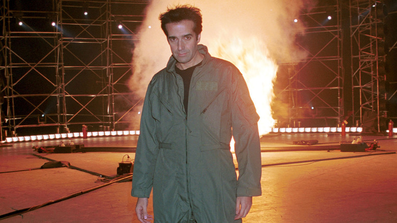David Copperfield boiler suit pyrotechnics