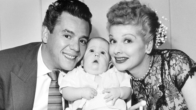 desi arnaz and lucille ball with baby