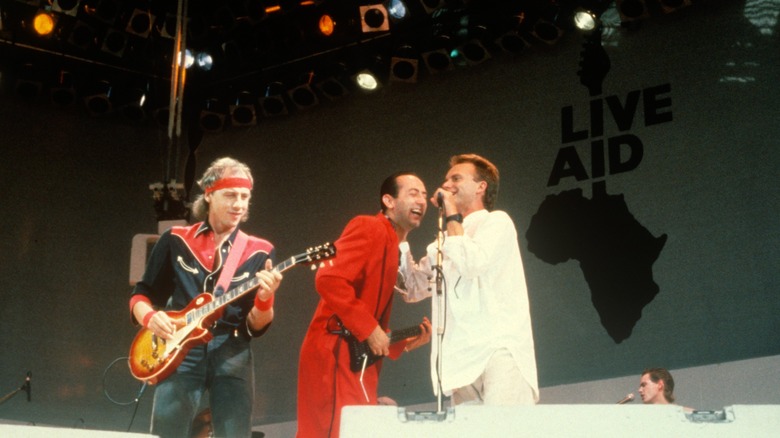 Dire Straits and Sting performing