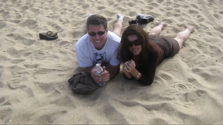 John Meehan and Marileide Andersen at the beach