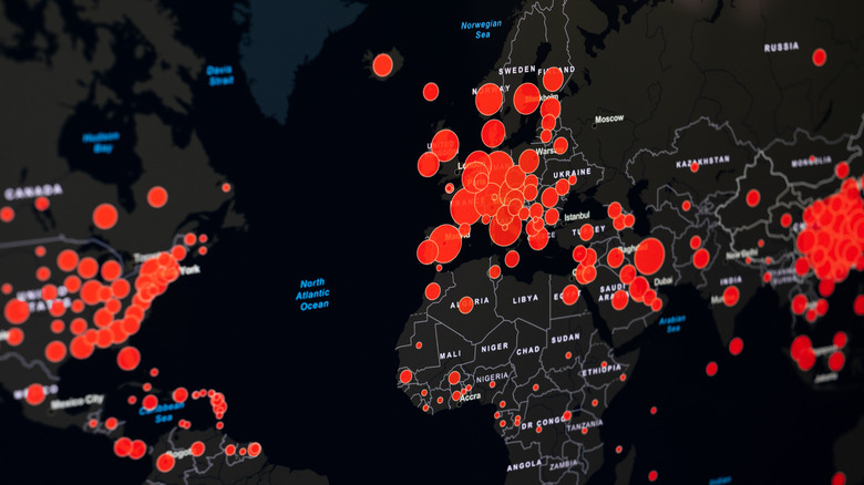 world pandemic map