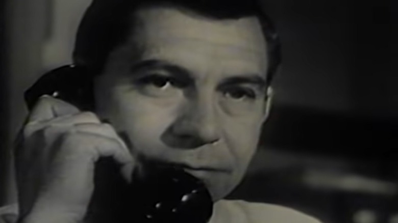 Jack Webb as Sergeant Joe Friday in a '50s episode of "Dragnet"