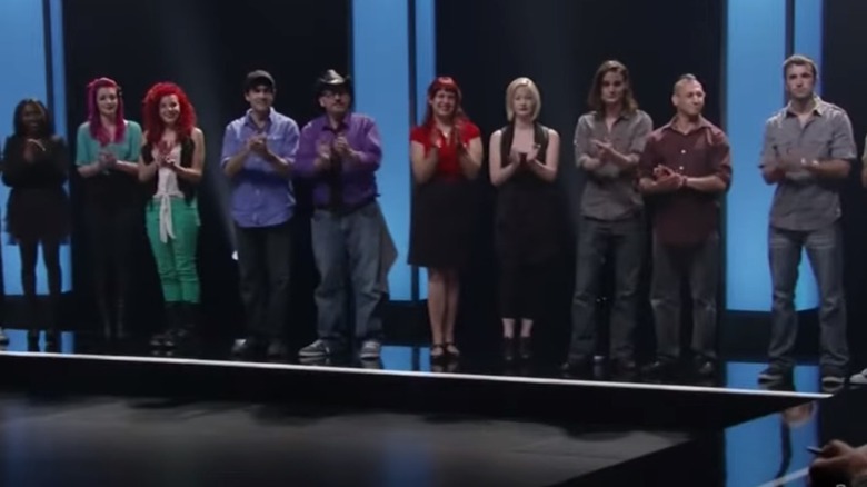 contestants lined up on Face Off