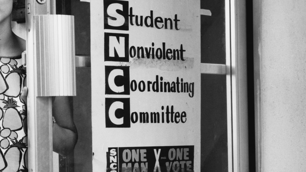 Student Nonviolent Coordinating Committee sign