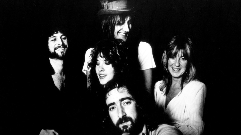 Black and white picture of Fleetwood Mac