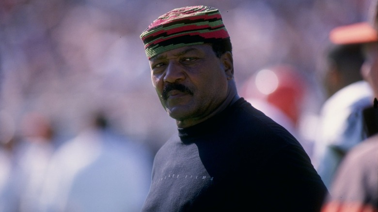 Jim Brown at a 1993 Browns game