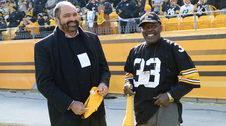 Harris with John Fuqua at the 40th anniversary of the Immaculate Reception