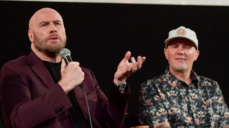 John Travolta and Fred Durst promote "The Fanatic"