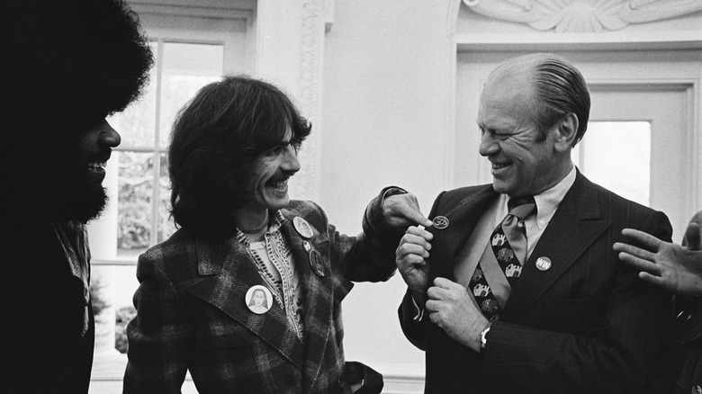 George Harrison meets President Ford