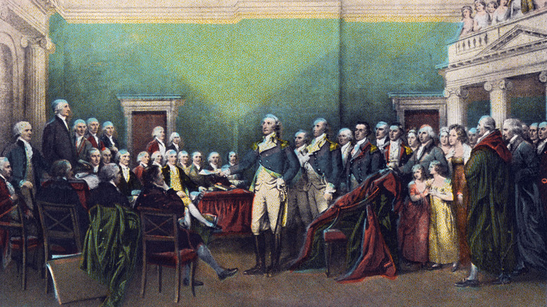 george washington getting sworn in