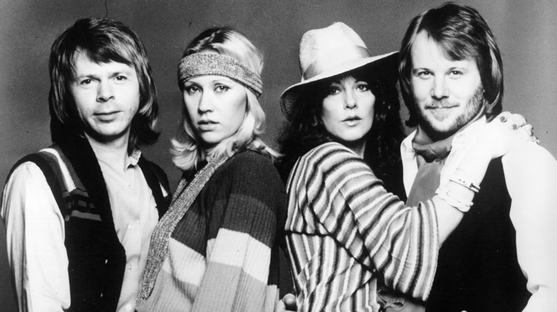 Black and white photo of ABBA