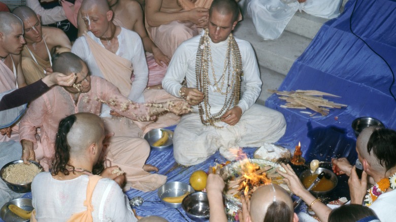 hare krishna fire worship