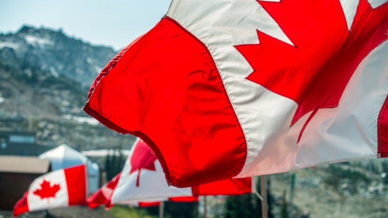 Canadian flags