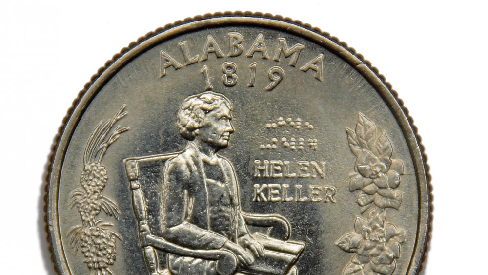 Helen Keller on the Alabama quarter