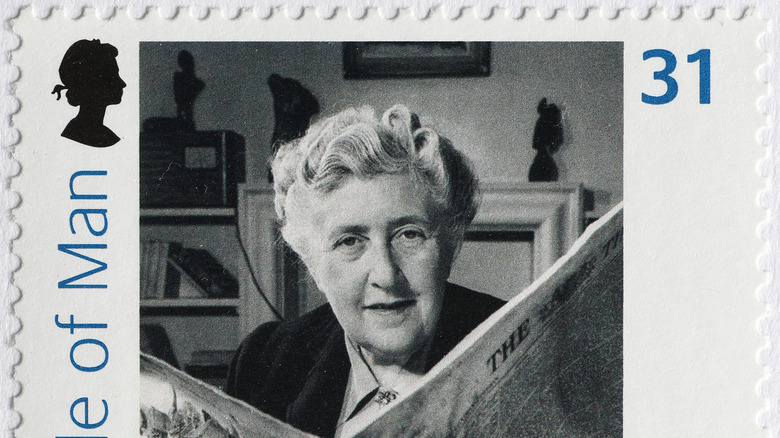 Dame Agatha Christie on a British stamp