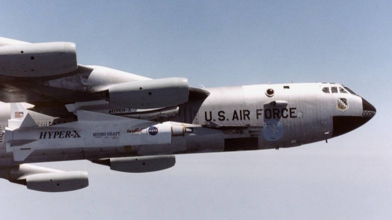 B-52 bomber flying